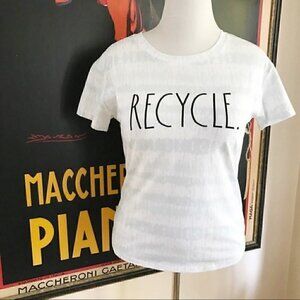 Rae Dunn Recycle Verbiage Tie Dye T Shirt Sz M